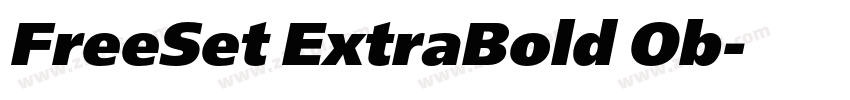 FreeSet ExtraBold Ob字体转换